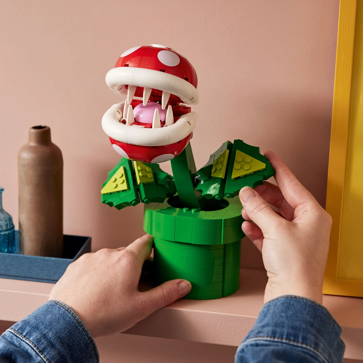Super Mario Piranha Plant 71426, Build and Display Super Mario Brothers Toy for Adults and Teens, Authentically Detailed Posable Figure, Holiday or Birthday Gift for Gamers and Super Mario Fans