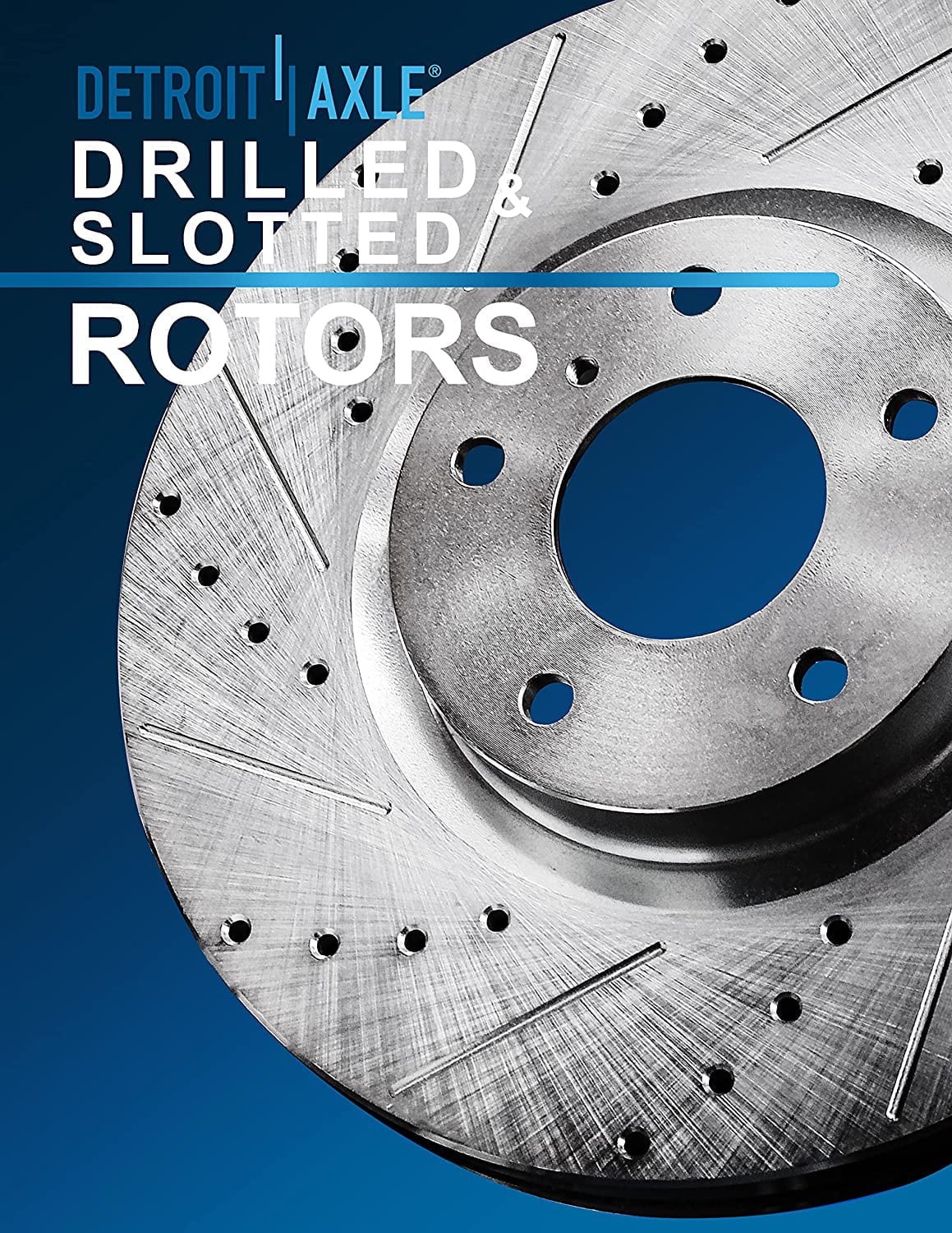 Detroit Axle - Brake Kit for 2012-2017 Toyota Camry 2013-2018 Avalon Lexus  ES300h Drilled & Slotted Disc Brake Rotors 2014 2015 2016 Ceramic Brakes Pads Front & Rear Replacement