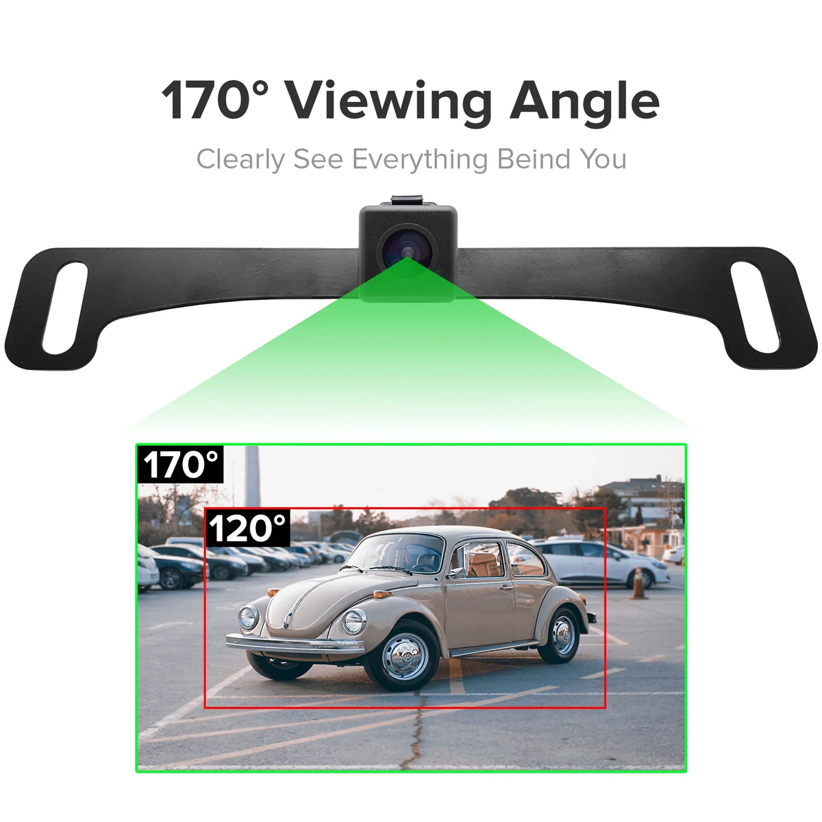 Master Tailgaters  Rear View Mirror with 4.3”  Screen + Waterproof 170° Backup Camera Kit - Universal Fit for Enhanced Car Safety