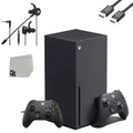 Microsoft Xbox Series  16GB  Black Gaming Console With 2 Controller +  Earbuds With Microphone   Bundle Like New