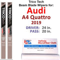 2019 Audi  Quattro Beam Blade Wipers (Set of 2)