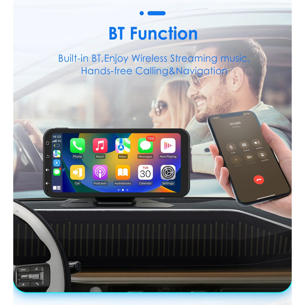 Hizpo  Navigation Bluetooth 6.25 Inch Touchscreen 360° Adjustable  Car Radio Stereo Head Unit Receiver With Apple Carplay Android Auto And Backup Camera