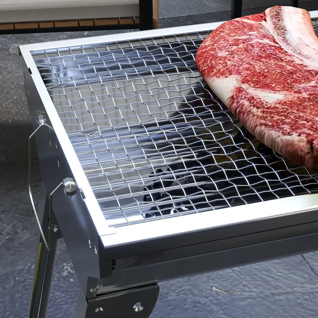 Portable Charcoal Grill,Stainless Steel Folding Outdoor  Grill for Picnic,Party Grill Rack