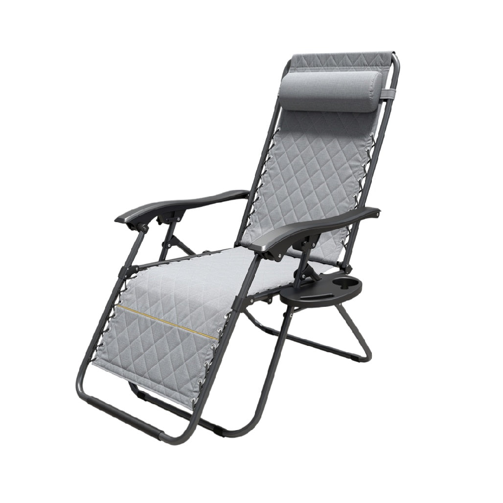 Adjustable Zero Gravity Lounge Chair with Headrest and Cup Holder