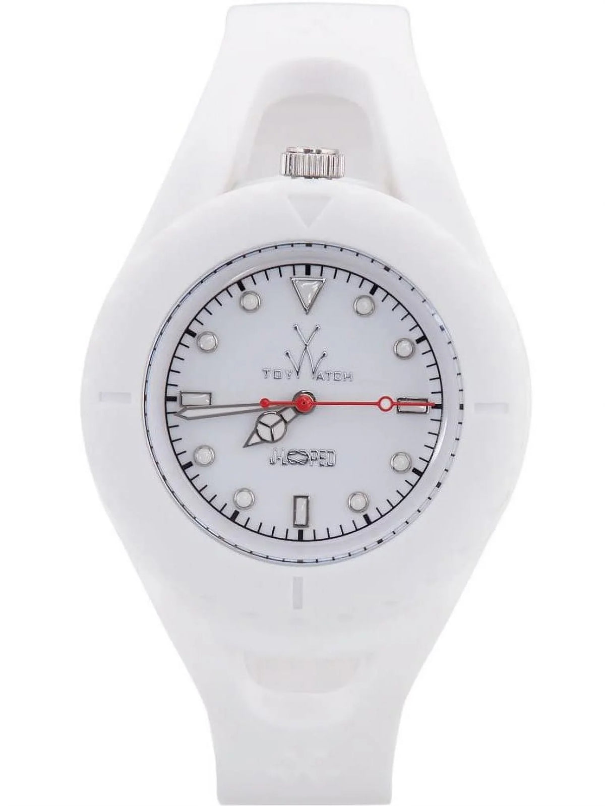 Women's 40mm White Silicone Band Steel Case Quartz Analog Watch