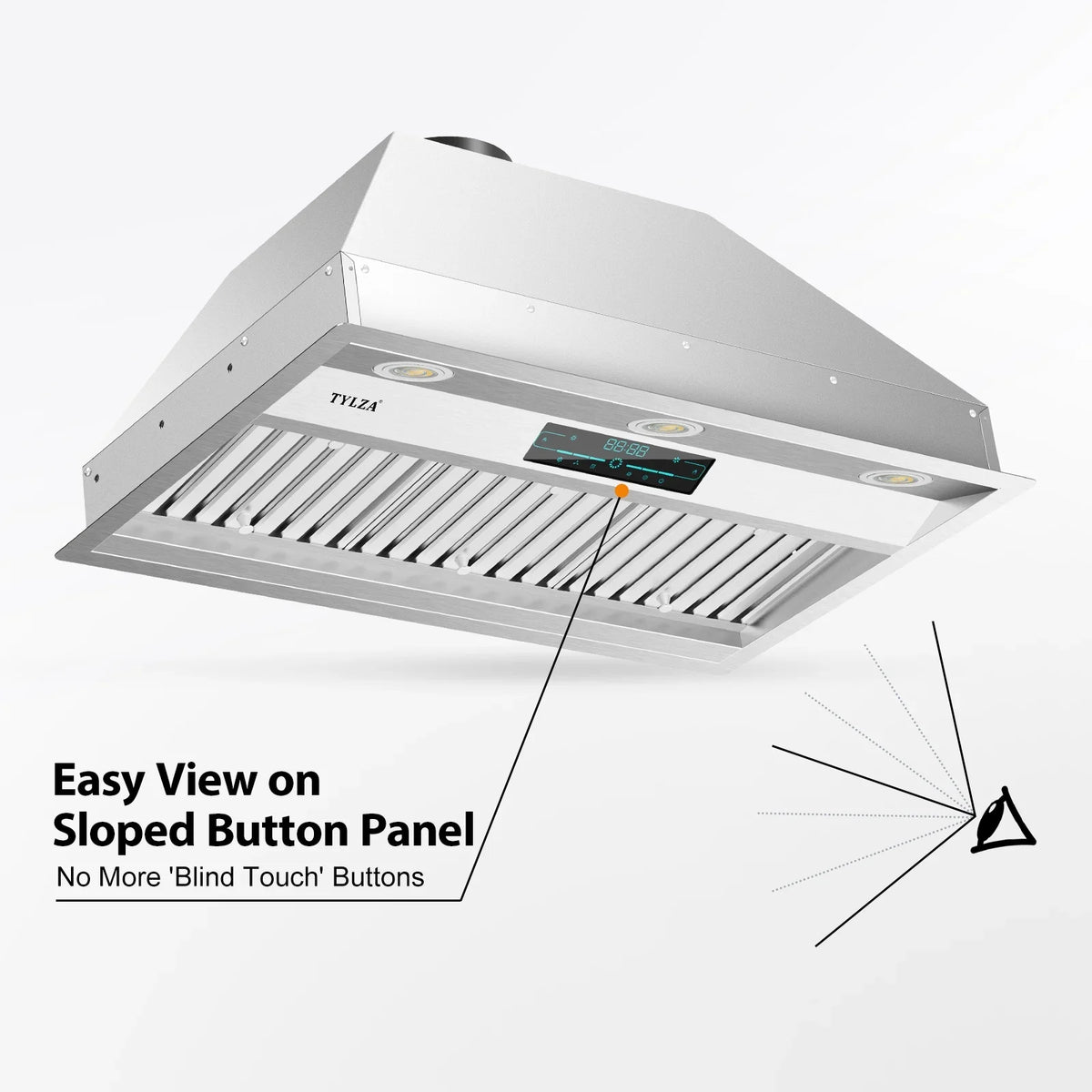30" Under Cabinet Range Hood Kitchen Stove Vent Hood, with 900 , 4 Speed Gesture Sensing&Touch Control Panel