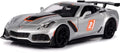 2019 Chevy Corvette  #2, Silver - Motor Max 73785SV - 1/24 scale Diecast Model Toy Car