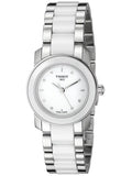 Tissot Women's -Trend 28mm Two Tone Ceramic Band Steel Case Quartz White Dial Watch .210.22.016.00