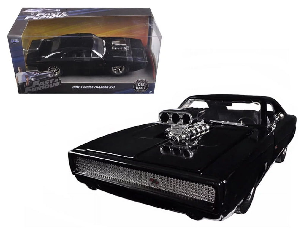 Dom's 1970 Dodge Charger / Black "Fast & Furious 7" (2015) Movie 1/24 Diecast Model Car by Jada