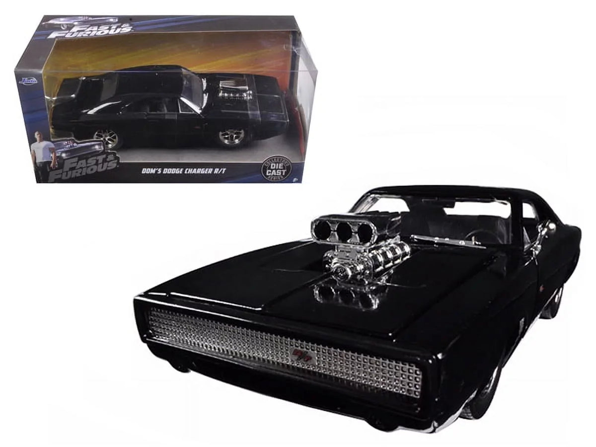 Dom's 1970 Dodge Charger / Black "Fast & Furious 7" (2015) Movie 1/24 Diecast Model Car by Jada