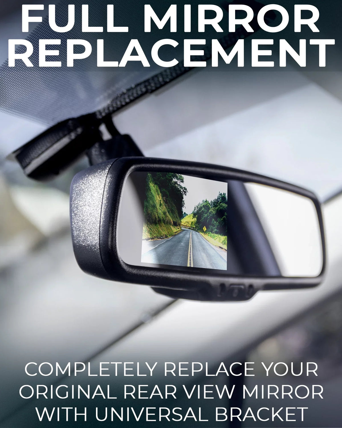 Master Tailgaters  Rear View Mirror with 4.3”  Screen + Waterproof 170° Backup Camera Kit - Universal Fit for Enhanced Car Safety