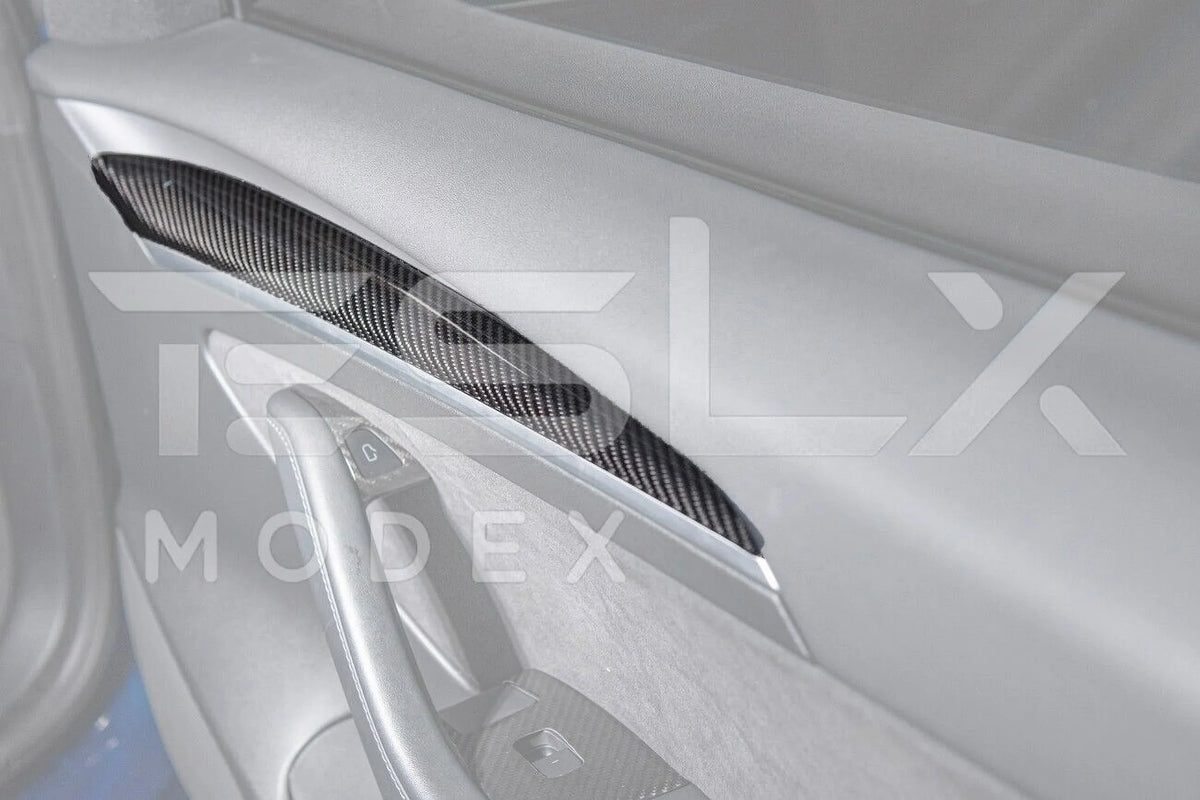 Replacement For 2020-2023  Model 3 & 2020-Up Model  Factory Style   Interior Front Door Trim Panel Cover Pair