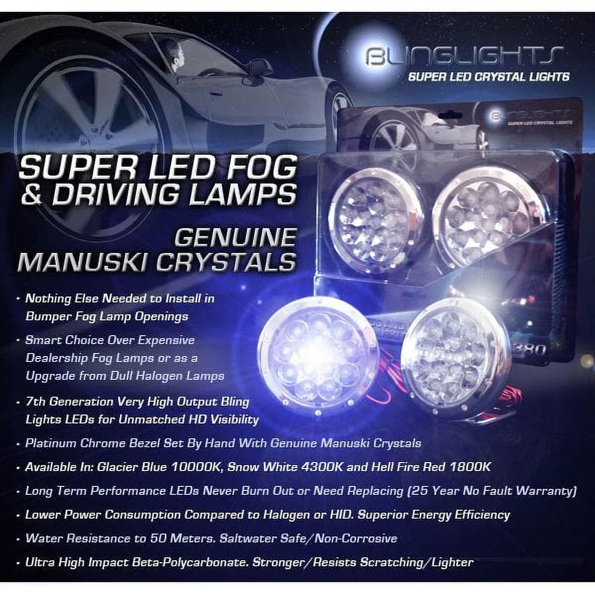For 2005 2006 2007 2008 2009 Mercedes   280  Foglamps Fog Lamps Driving  Lights Kit