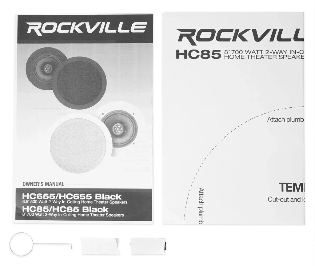 Rockville   Multi Room Home Receiver+6) Ceiling+2) Black Wall Speakers