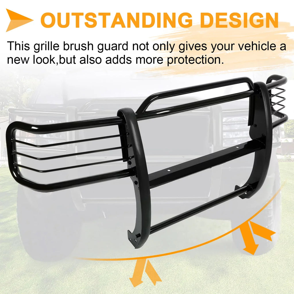 Front Grille Brush Guard Grill for Ford Ranger Mazda  Pickup Truck 2001 02 03 04 05 06 07 08 09 10 11 2012 Powder Coated Black Steel