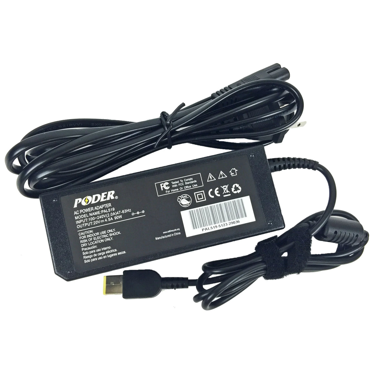 New Poder High Quality Replacement  Adapter Power Cable Charger for Lenovo ThinkPad  Carbon Yoga  Input 100-240V 47-63Hz Output 20V 4.5A 90W