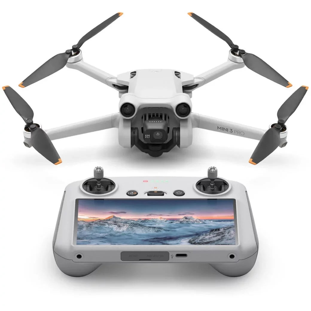 Mini 3 Pro Camera Drone Quadcopter +  Smart Remote Control (With Screen), 4K/60fps Video, 48MP Photo, 34min Flight Time, 3 Directional Obstacle Sensing Bundle w/ Deco Gear Backpack &Accessories