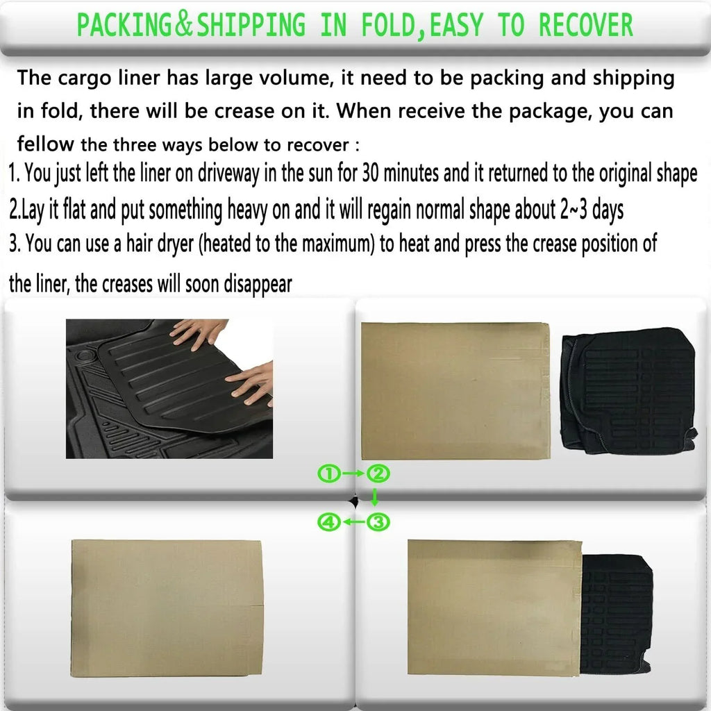 Trunk Liner  Cargo Mats for 2014-2018 Subaru Forester Reliable Protection