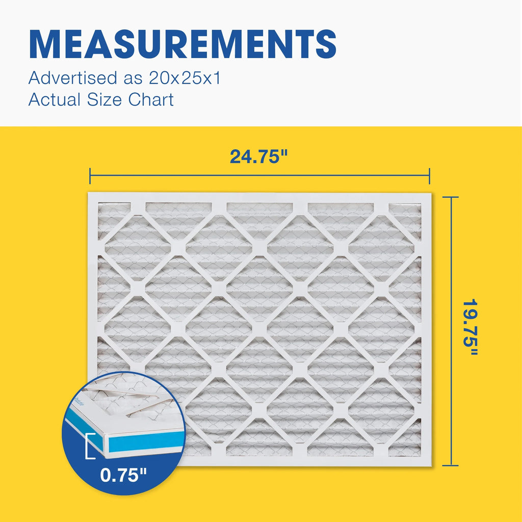 Aerostar 20x25x1  8, Air Filter, 20x25x1, Box of 4
