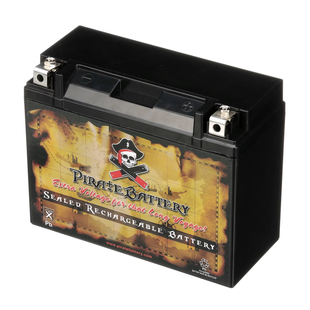 Pirate Battery -- (50-- 12 Volt,20 Ah, 260 ) Power Sports Battery replaces Gtx18l-bs M6250h 44006