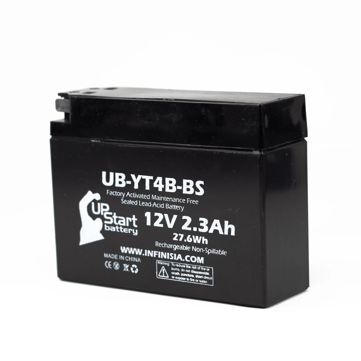 5-Pack UpStart Battery Replacement for 2001 Yamaha  400CC Factory Activated, Maintenance Free, Motorcycle Battery - 12V, 2.3Ah, --