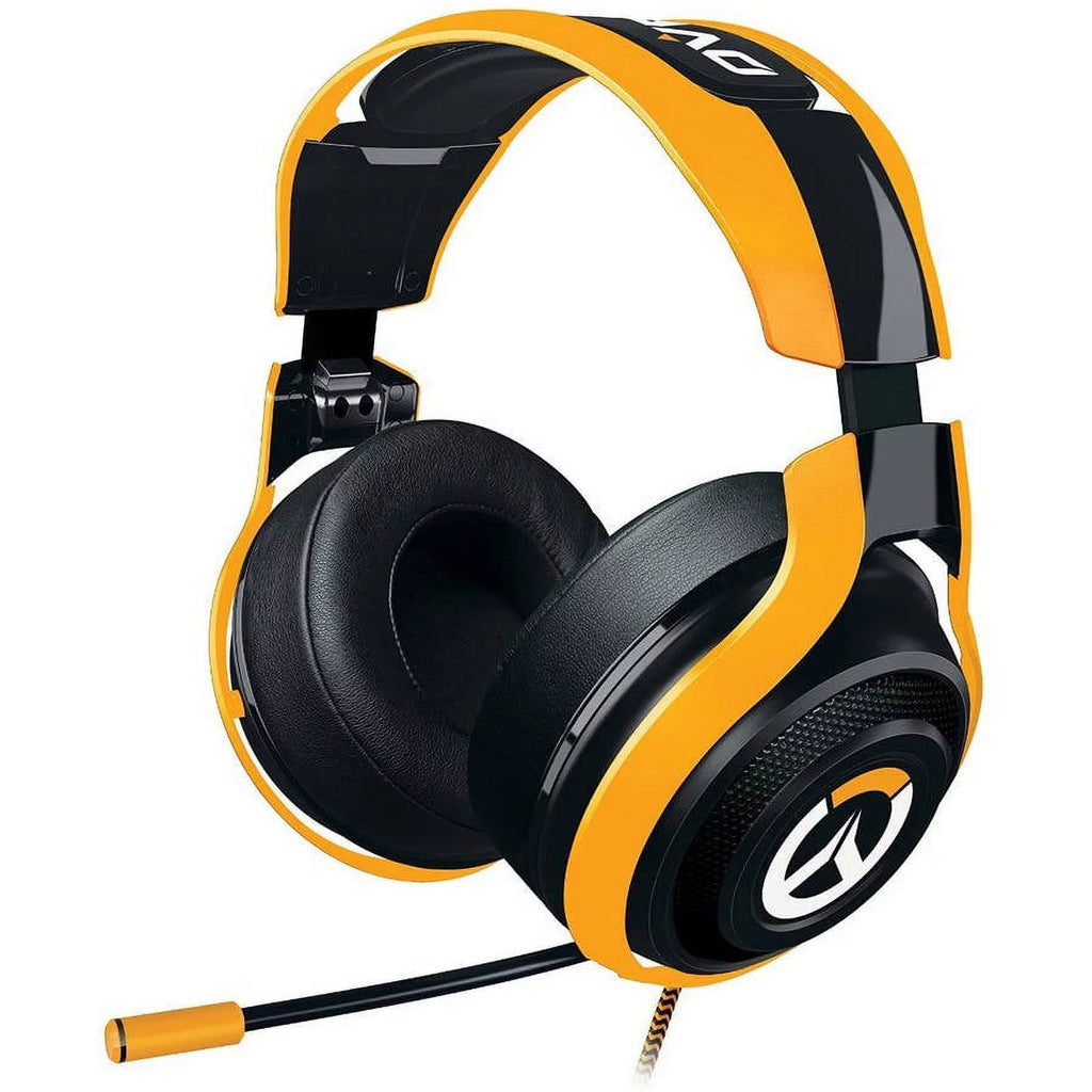 Razer Overwatch ManO'War Tournament Edition: In-Line Audio Control - Unidirectional Retractable Mic - Rotating Ear Cups - Gaming Headset Works with , , Xbox One, Switch, & Mobile Devices