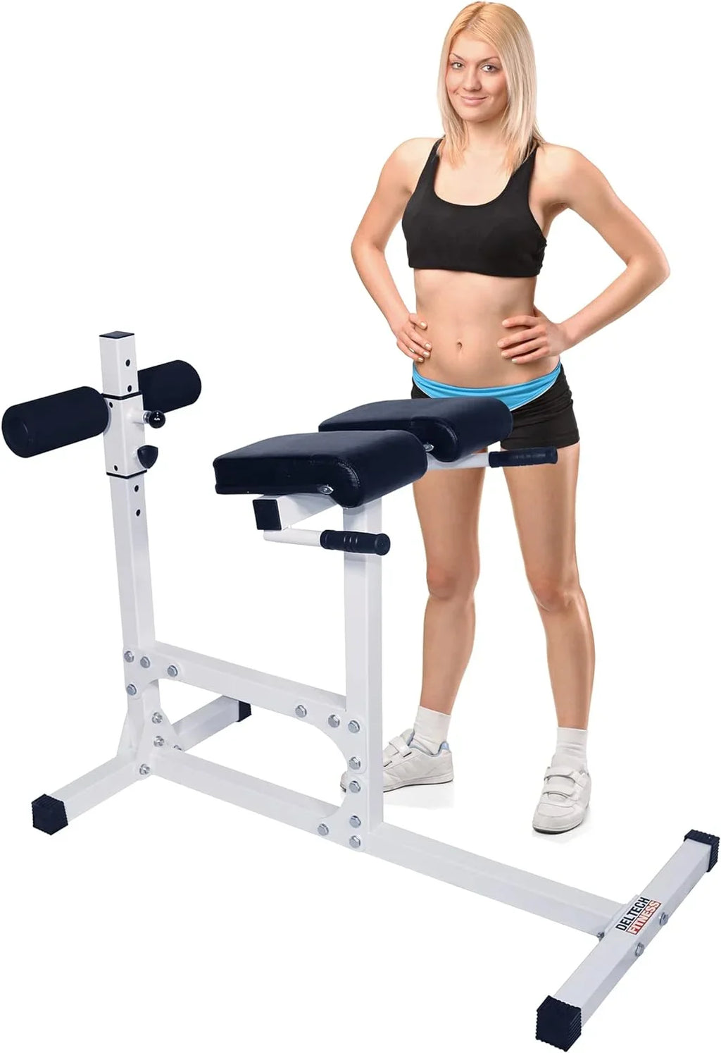 Hyperextension Bench Chair – 400  Capacity – Fully Adjustable Hyper Extension Back Exercise Fitness Station For Strength Training By