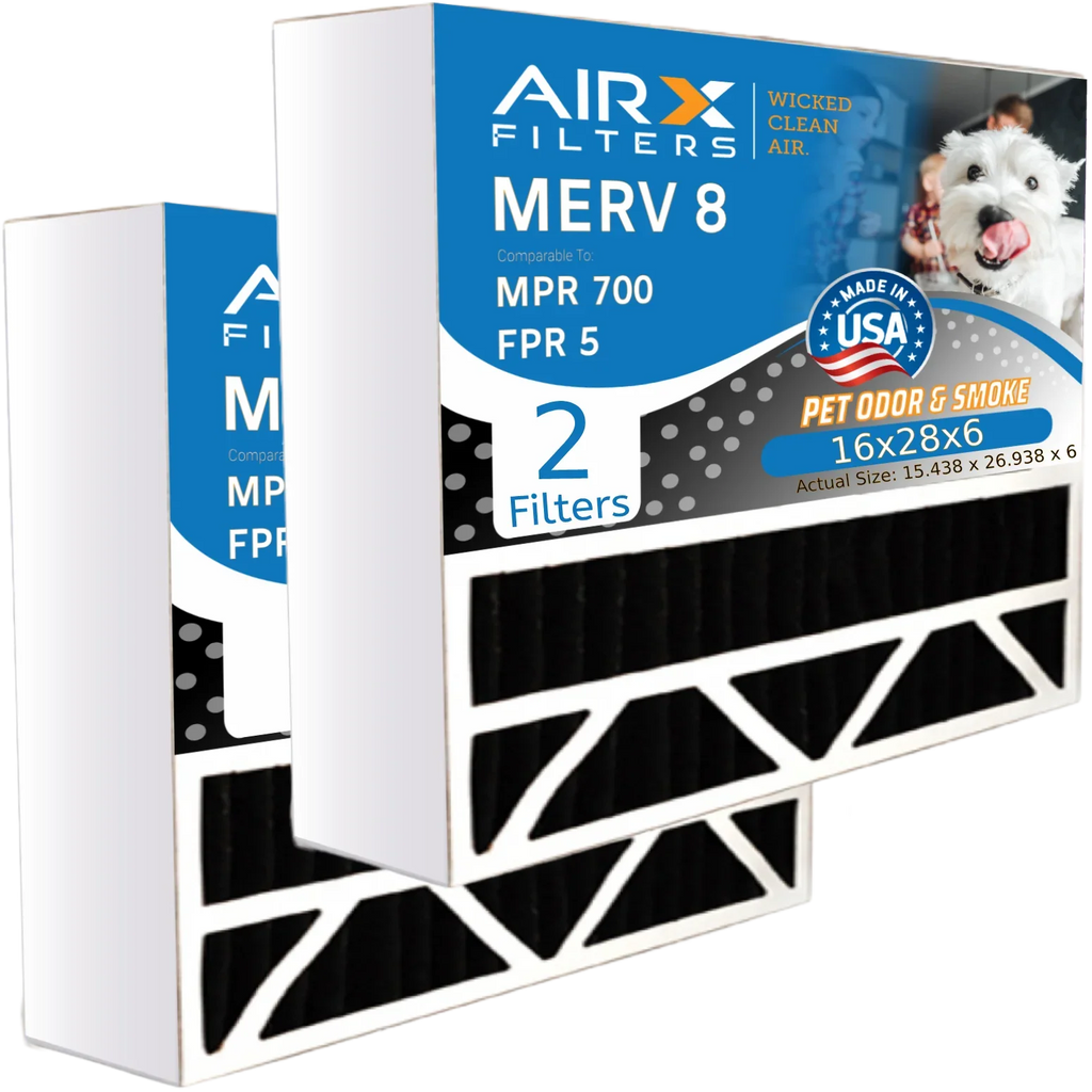 16x28x6 Air Filter Odor Eliminator Carbon Filter  8 Comparable to  700 &  5 Compatible with Aprilaire 401 2 Pack by     .