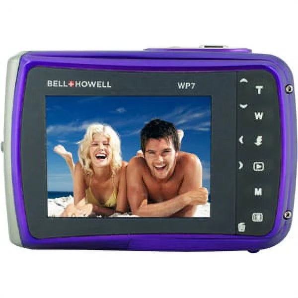 Bell+howell - 12.0 Megapixel Wp7 Splash Underwater Digital Camera -purple