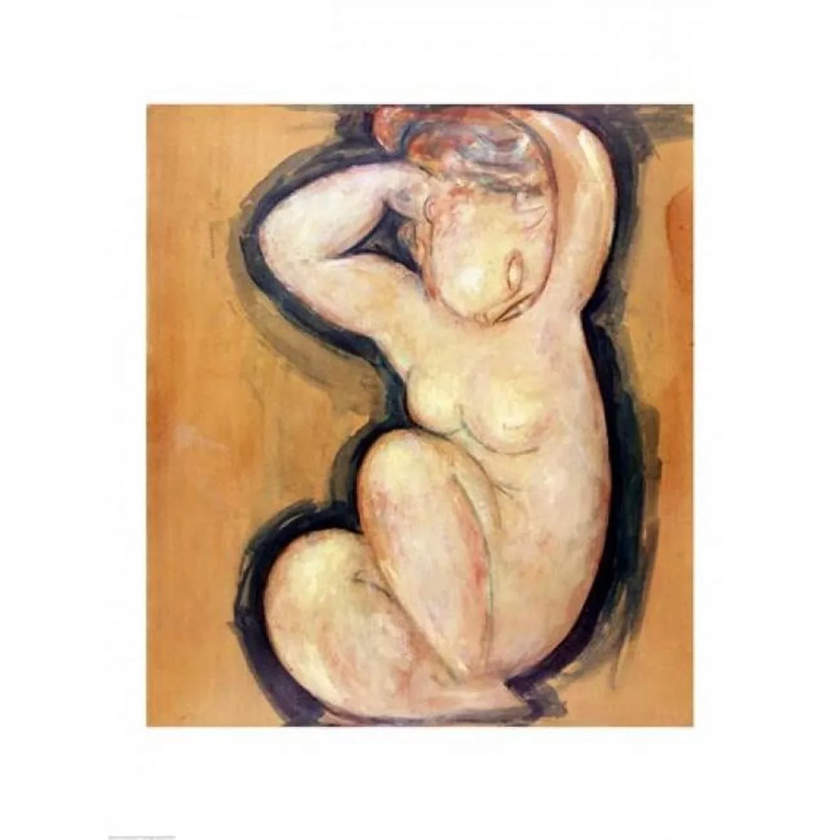 Caryatid .1913-14 Poster Print by Amedeo Modigliani - 18 x 24 in.