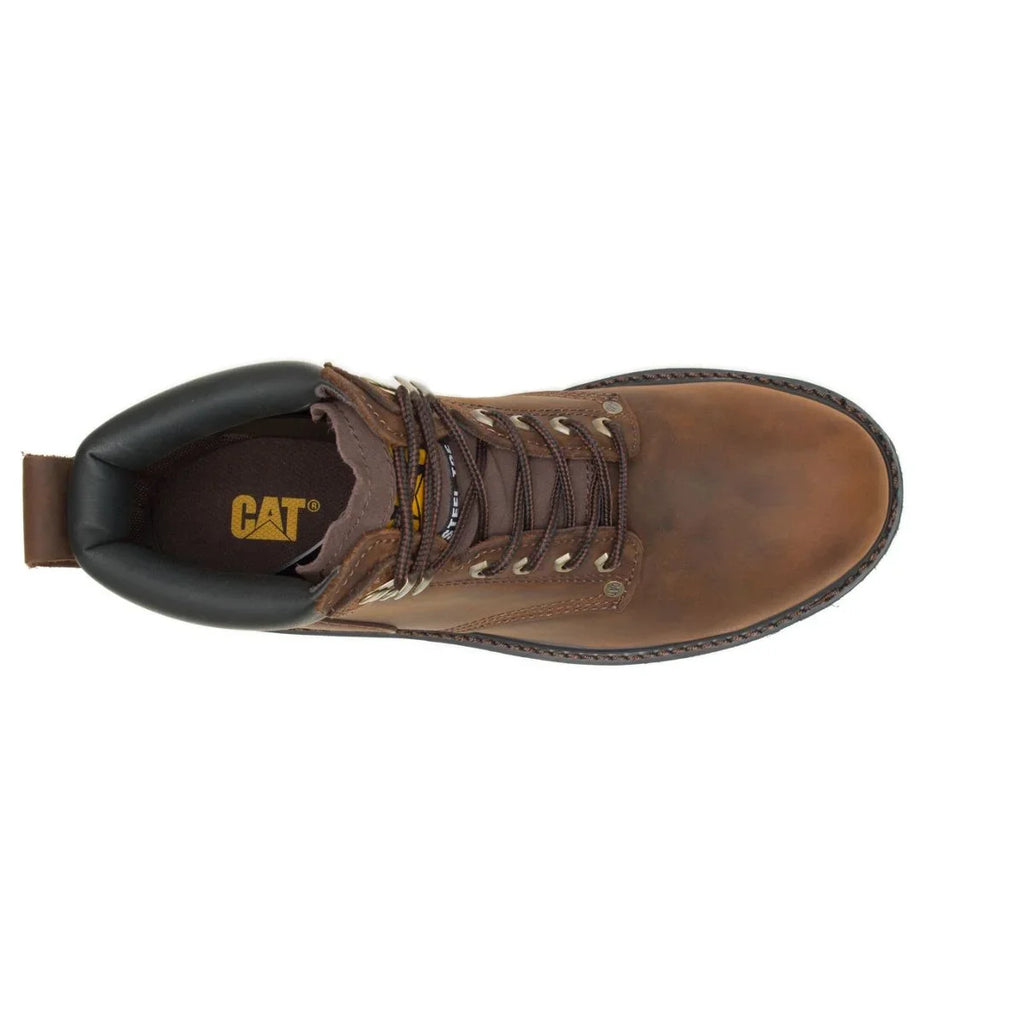 Caterpillar Second Shift Steel Toe Work Boot Men Dark Brown