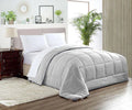 1000  Egyptian Cotton Comforter with 2 Matching Pillowcases Size- Super King Plus Light Gray Solid Pattern Breathable Quilted Case