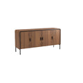 Modern Wooden Sideboard with Minimalist Design and Black Accents