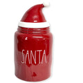 Rae Dunn Red   Font Canister Round Container With Hat Topper