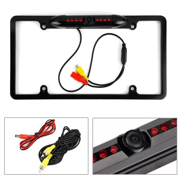 Backup Camera Rearview License Plate Waterproof for Kenwood -512  Black