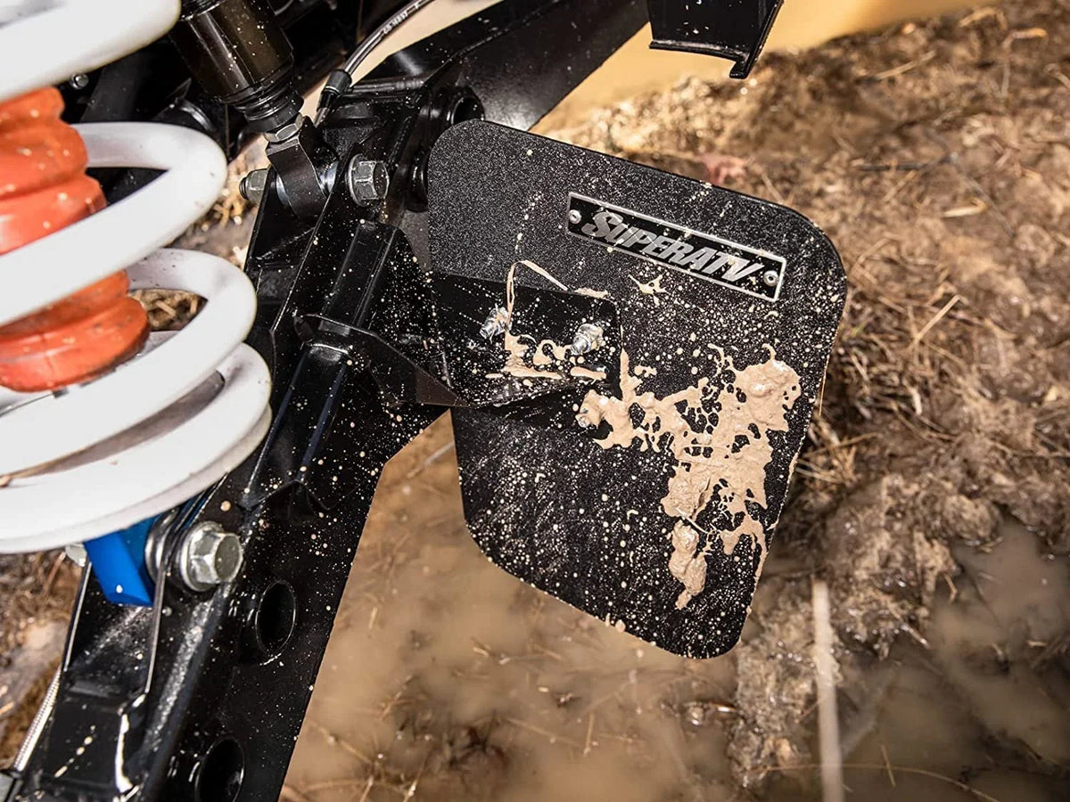 SuperATV Mud Flaps for 2018+ Polaris   Turbo   2019+   4 Turbo / Turbo  Velocity/ 4 Turbo  Velocity  8 x 10 7/8 Mud Flaps  Flexible and Lightweight   Made!