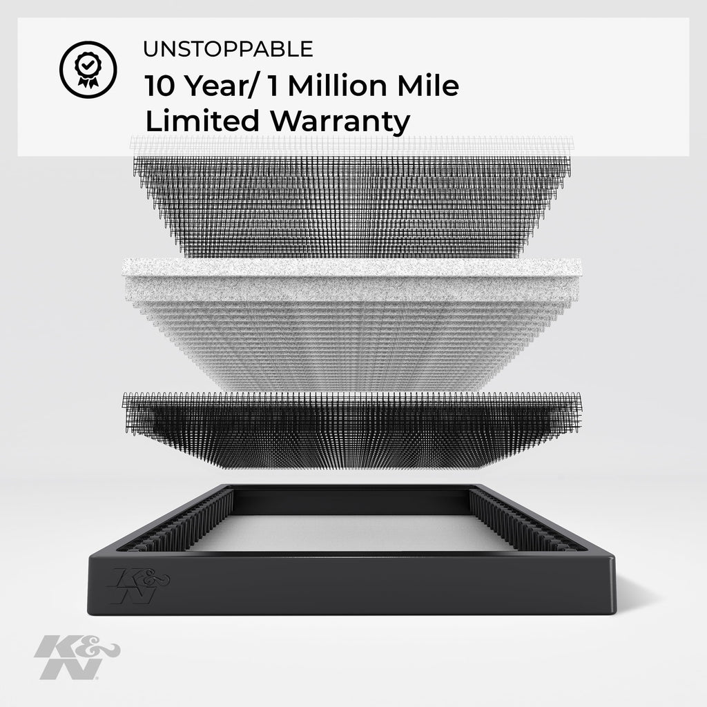 & Cabin Air Filter: Washable and Reusable: Designed For Select 2005-2014 Ford Mustang Vehicle Models,
