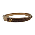 Michael Kors Gold-Tone Crystal Pave Astor Stud Bangle Bracelet -