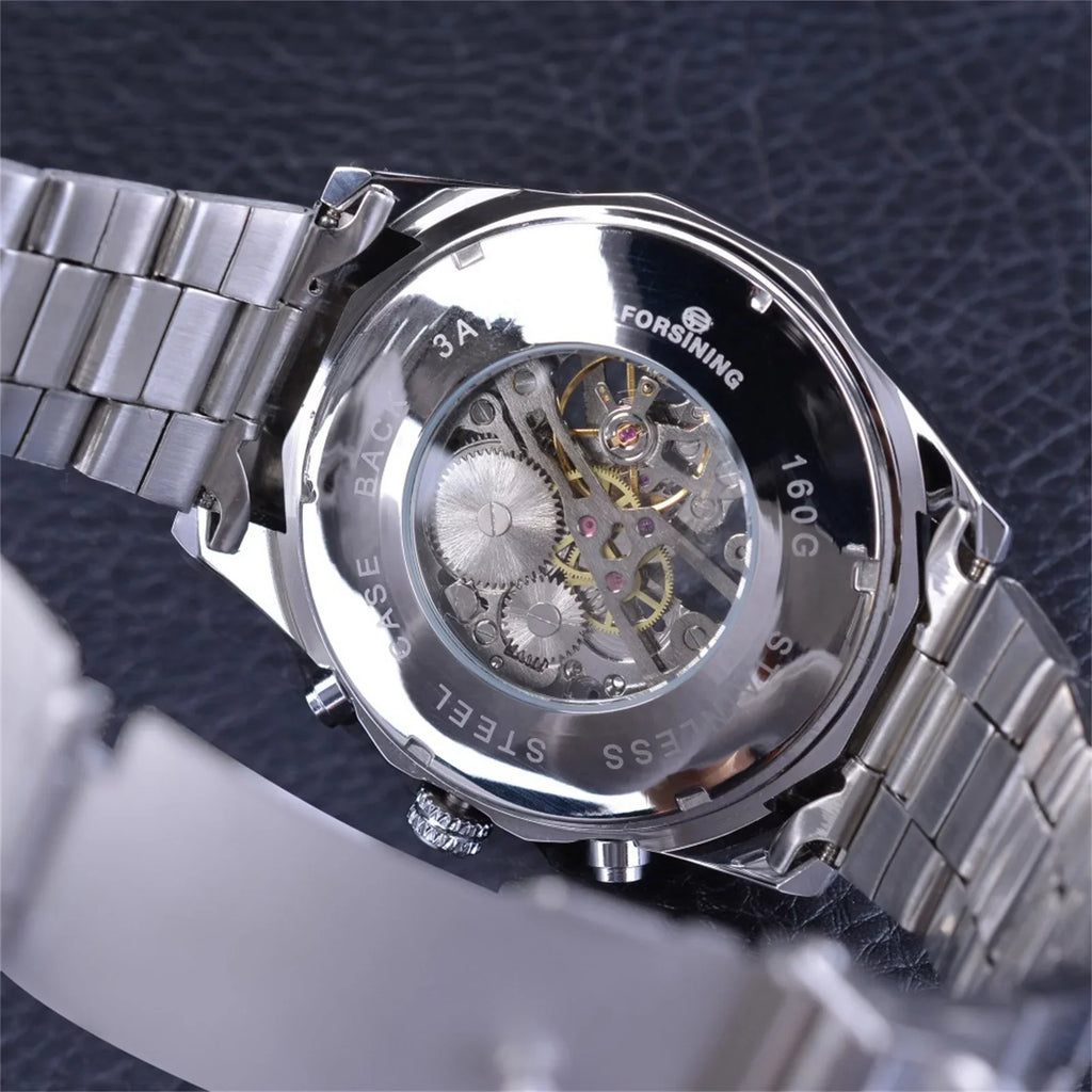 Up to 50% off!  Watch Steel Belt Full Hollow Mens Automatic Mechanical