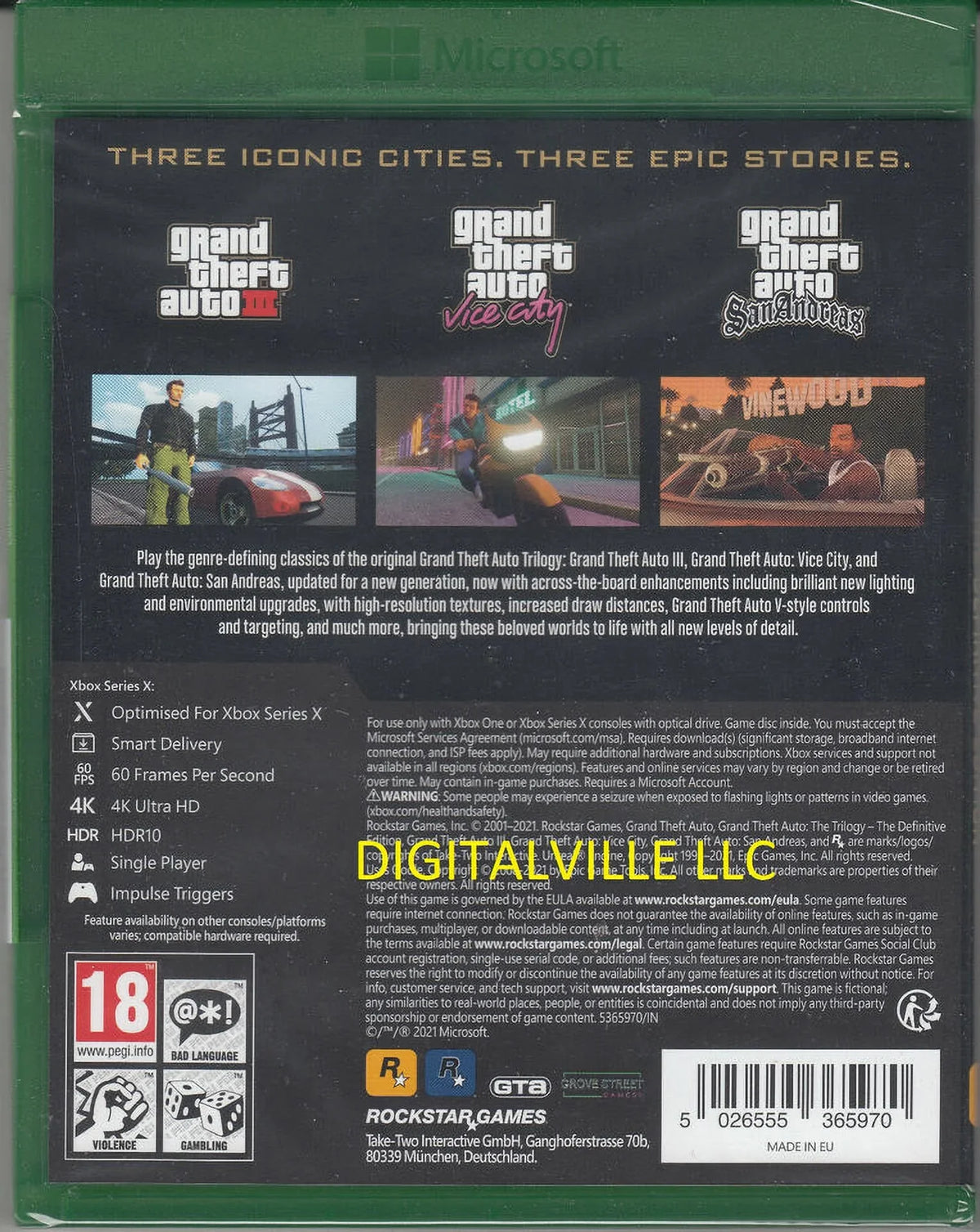 Brand New Sealed Grand Theft Auto Trilogy Xbox One and Series  Definitive
