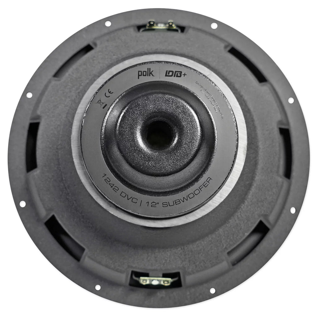 (2) Polk Audio  12” 2220 Watt Car Subwoofers+Sealed Sub Box Enclosure