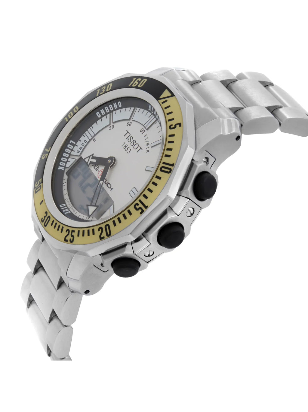 Tissot Sea-Touch Steel Silver Dial Quartz Mens Watch .420.11.031.01 Pre-Owned