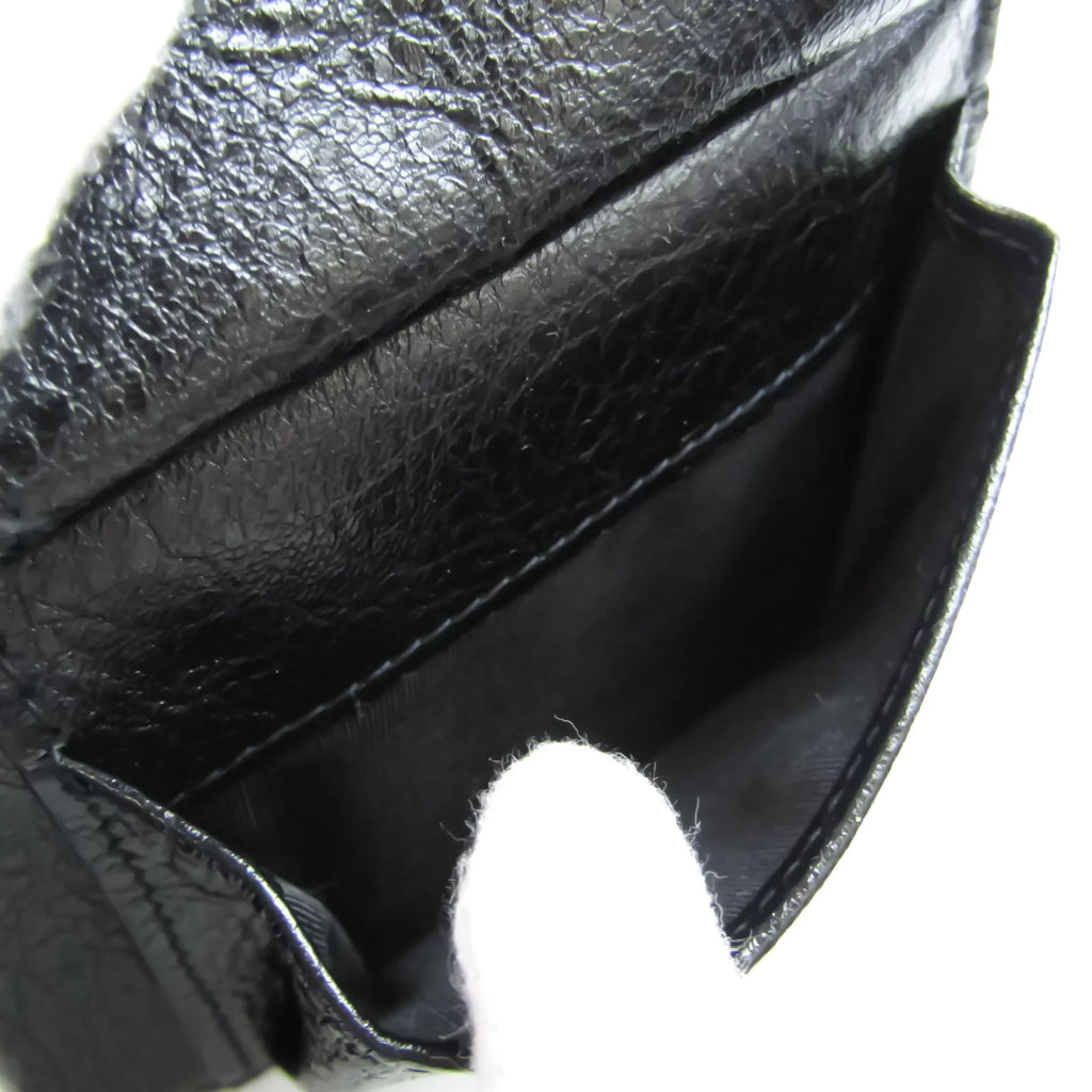 Pre-Owned Balenciaga 504934 Unisex Leather Wallet (bi-fold) Black (Good)