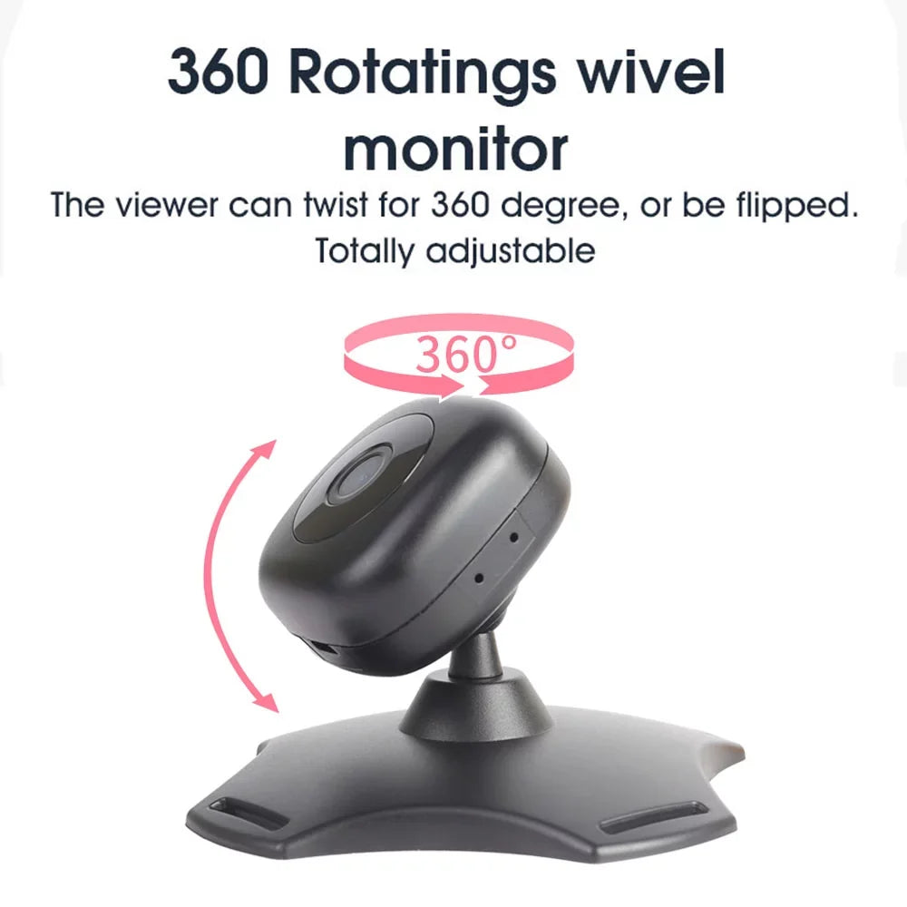 Anself Wireless Baby Car Mirror Camera with 360° Rotation and Night Vision -  Powered