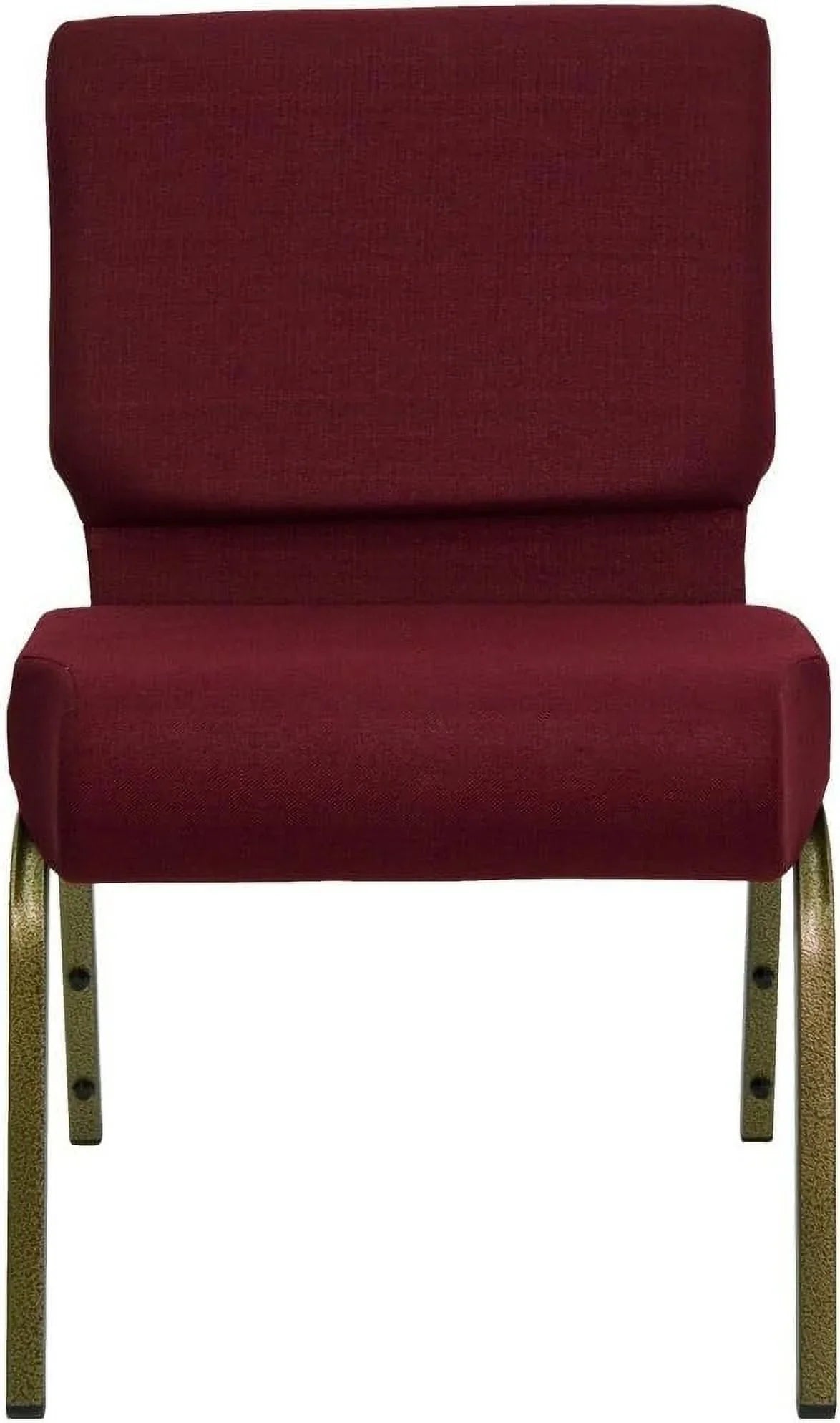 Series 21'' Stacking Church Chair In Burgundy Fabric - Vein Frame