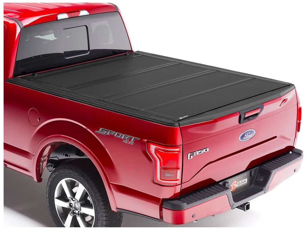 by RealTruck BAKFlip  Hard Folding Truck Bed Tonneau Cover | 448327 | Compatible with 2015 - 2020 Ford -150 6' 7" Bed (78.9")