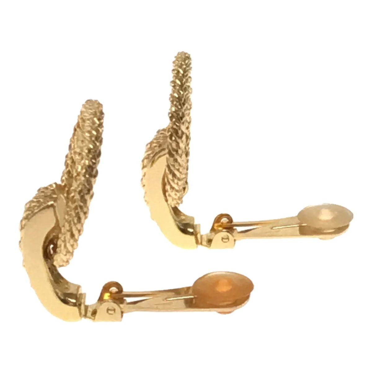 Pre-Owned Christian Dior Rhinestone Big Earrings Accessories Women's Gold     (Good)
