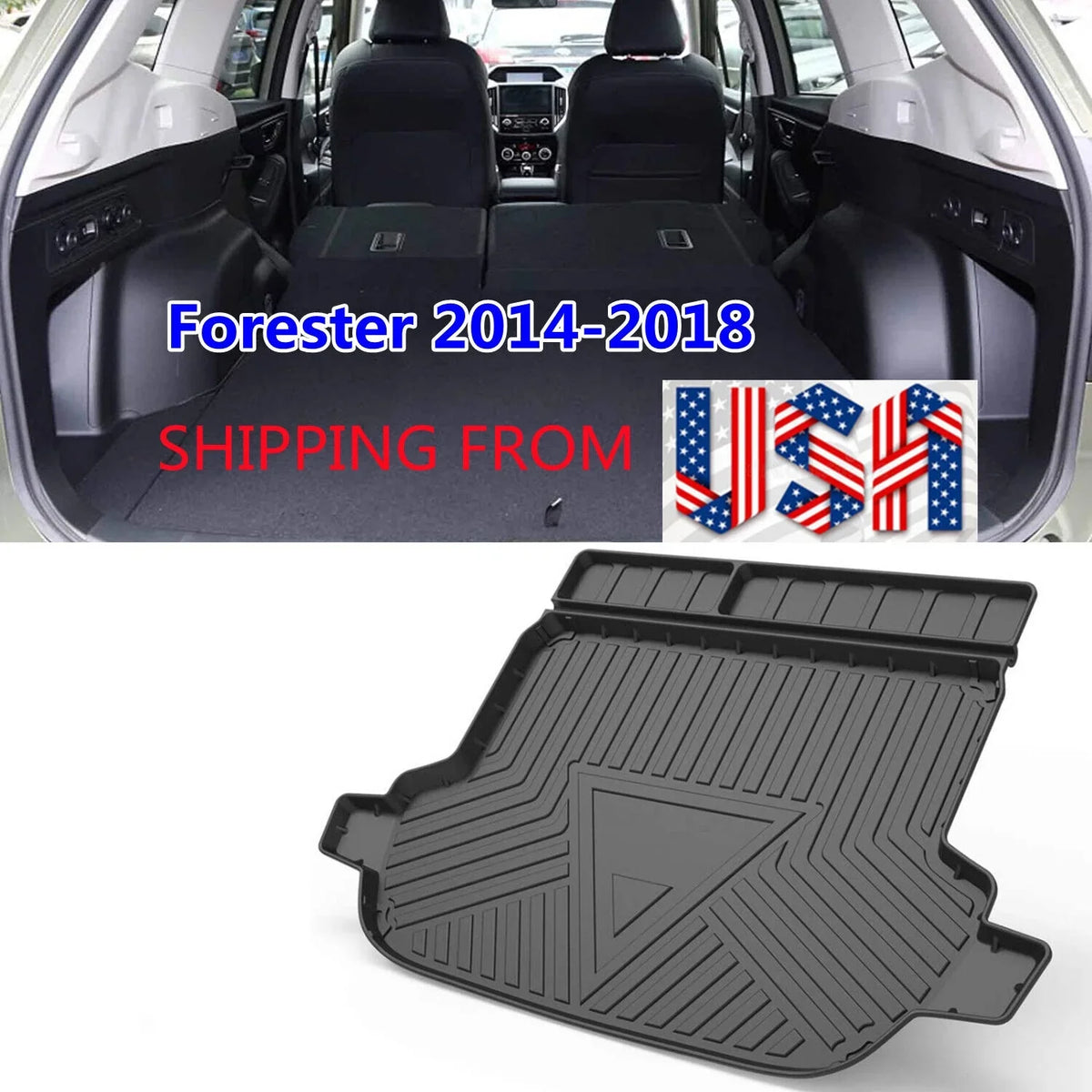 Trunk Liner  Cargo Mats for 2014-2018 Subaru Forester Reliable Protection