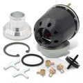 Universal  Style Turbo Blow Off Valve  + Weldable Adapter -Ring Flange Kit (Carbon Fiber) - Billet Aluminum Turbocharger Charger