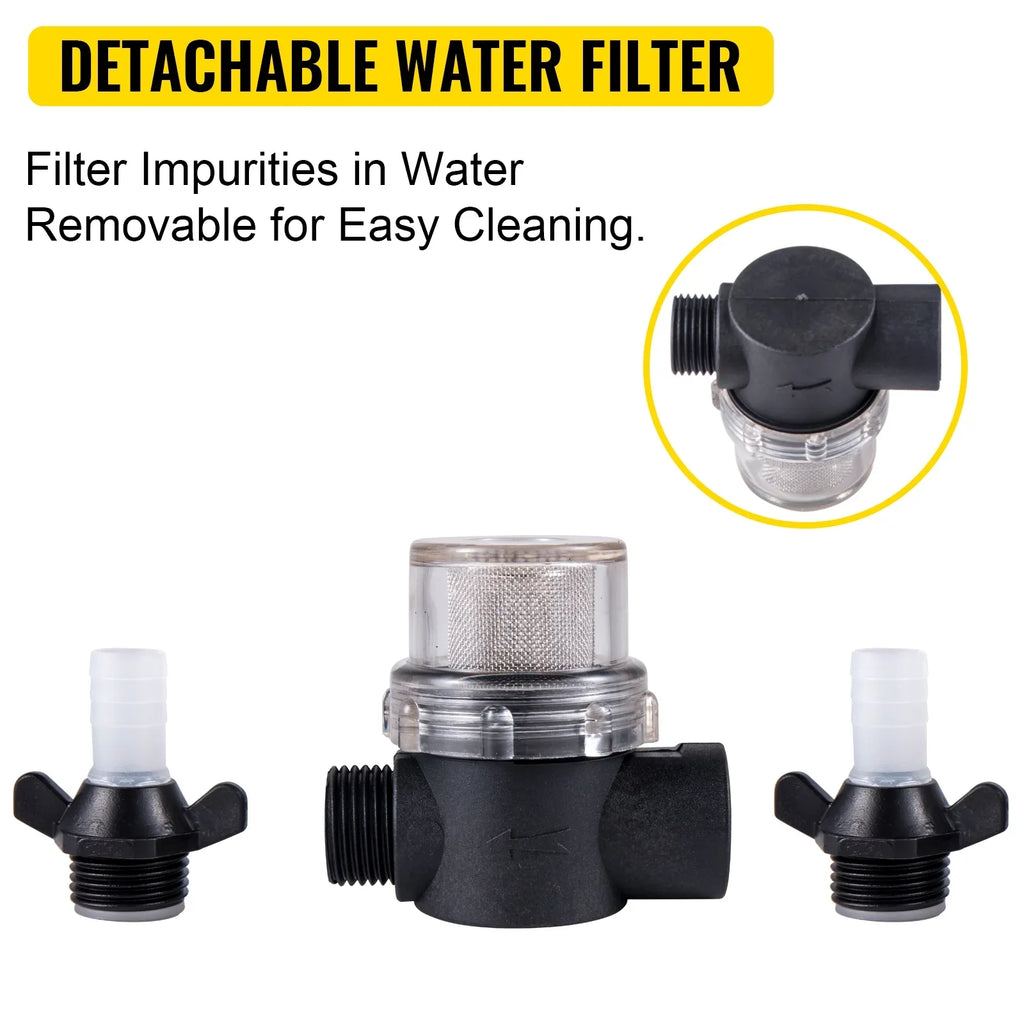 Water Pump 5.3  5.5 Gallons Per Minute 12V Water Pump Automatic 70  Diaphragm Pump with 25 Foot Coiled Hose Washdown Pumps for Boats Caravan Rv Marine Yacht